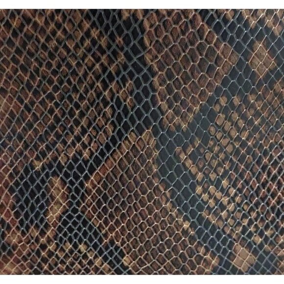 ALDO Brown & Gold Snakeskin Print Faux Leather Backpack Adjustable Straps - Picture 13 of 14